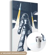 MuchoWow® Peinture sur Verre - Astronaute - Fusée - Espace - 100x150 cm - Peintures sur Verre Peintures - Photo sur Glas