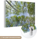 MuchoWow® Peinture sur verre 150x100 cm - Peinture sur verre acrylique - Été - Arbres - Ciel - Photo sur verre - Peintures