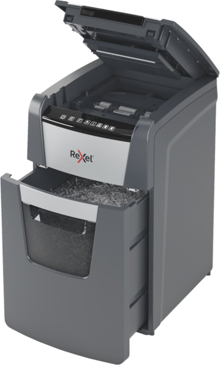 Rexel Optimum AutoFeed+ 130X Papierversnipperaar - P4 Snippers - Automatische Invoer Tot 130 Vel - 44L - Zwart thumbnail 3