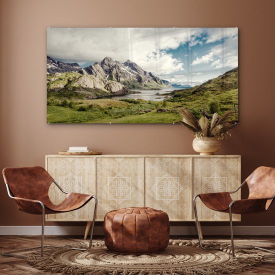 Berg area Glas 120x80 cm - Tirage photo sur Glas (décoration murale en plexiglas)