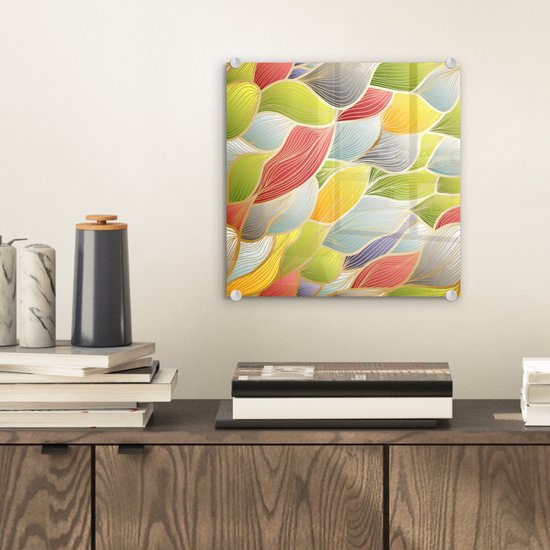 Peinture sur verre - Abstrait ondulé - 20x20 cm - Peintures sur Verre Peintures - Photo sur Glas