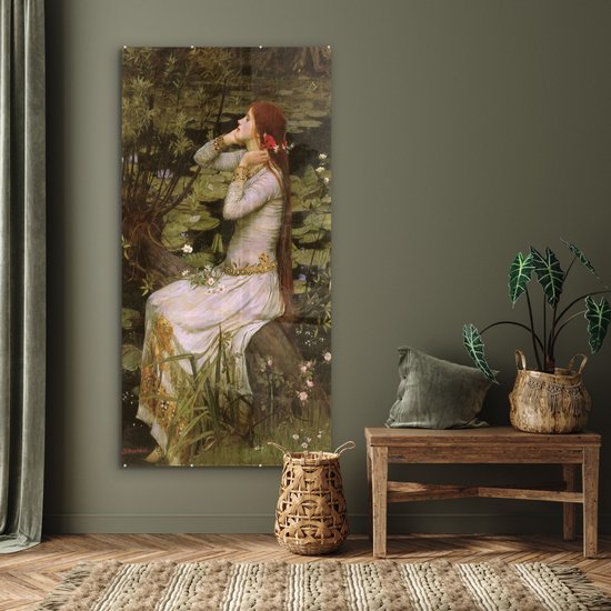 Peinture sur verre - Ophélie - peinture de John William Waterhouse - 80x160 cm - Peintures sur Verre Peintures - Photo sur Glas