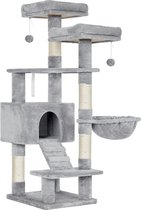 Krabpaal - Krabpaal voor katten - kattenmand - Kattenhuis - Kattenmeubel - Klein - 48 x 32 x 68 cm - Grijs