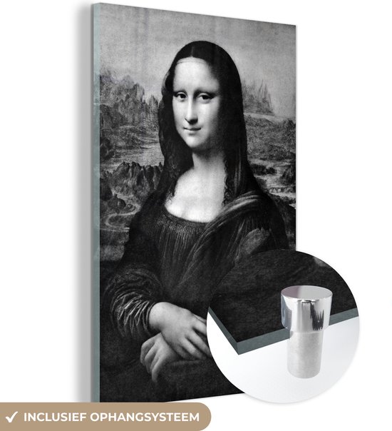 MuchoWow® Glasschilderij - Mona Lisa - Leonardo da Vinci - Acrylglas Schilderijen - Foto op Glas
