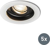QAZQA rondoo - Moderne Inbouwspot - 1 lichts - Ø 10.4 cm - Wit -  Woonkamer | Slaapkamer | Keuken