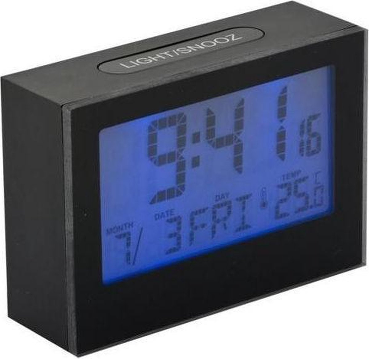 Balvi digitale wekker Brick met datum en temperatuur - Zwart