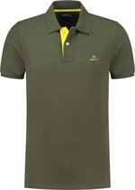 Contrast Collar Pique Rugger Poloshirt Mannen - Maat L