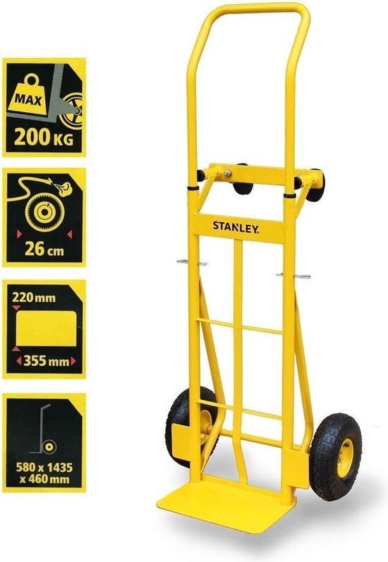 Stanley - Diable Pliant 2 En 1 - CapacitÉ 137 Kg