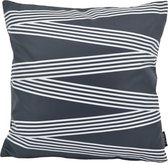 Sierkussen Zwart/Wit Zigzag - Outdoor/Buiten Collectie | 45 x 45 cm | Polyester