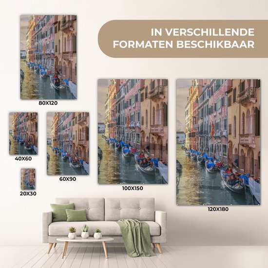 Gondoles à Venise en Glas 60x90 cm - Tirage photo sur Glas (décoration murale en plexiglas)
