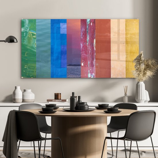 Peinture sur verre - Arc-en-ciel à partir de photos - 120x60 cm - Peintures sur Verre Peintures - Photo sur Glas