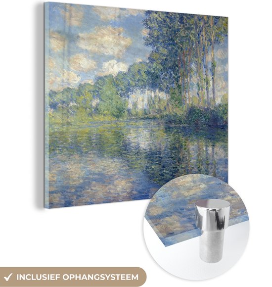 Peinture sur Verre - Peupliers à l'Epte - Peinture de Claude Monet - 90x90 cm - Peintures sur Verre Peintures - Photo sur Glas