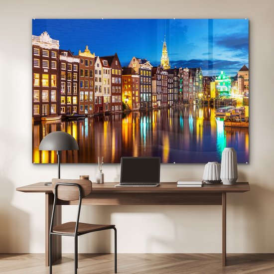 Peinture sur Verre - Lumière - Reflet - Amsterdam - 150x100 cm - Peintures sur Verre Peintures - Photo sur Glas