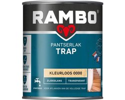 Rambo Pantserlak Trap - Transparant Zijdeglans - Intensief Gebruik - Sneldrogend - Kleurloos - 0.75L