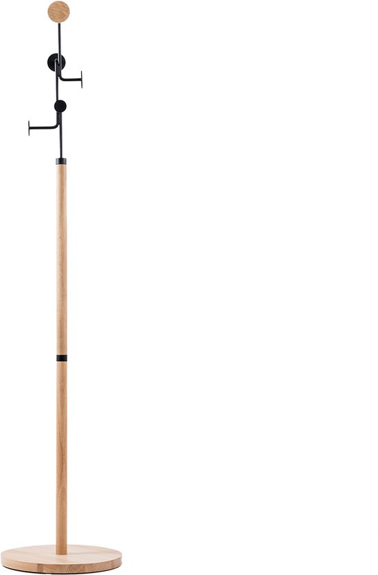 Gazzda Hook coat stand houten staande kapstok black - 170 cm