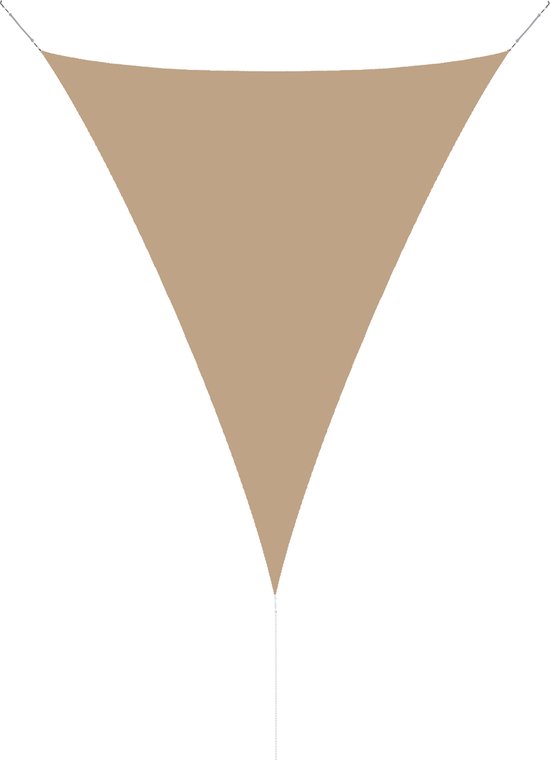 hanSe® Voile d'ombrage Driehoek Isocèle Perméable à l'eau 3,5x3,5x4,95 m Sable