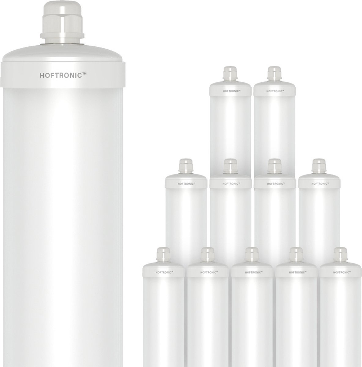 HOFTRONIC S Series - 12 Pack LED TL armaturen 120cm - IP65 waterdicht - 6500K Daglicht wit licht - 36W 4800 Lumen - Koppelbaar - Tri-Proof plafondverlichting