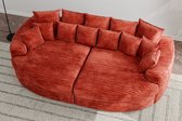 Bigsofa Zitbank Romantico Cosy Kaneel ( red ) - Bank Chillsofa XXl in Extra dik Corduroy Ribstof - Zetelsenbedden / Zitbanken Hoekbanken en Hoeksalons Big sofa