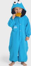 KIMU Onesie Cookie Monster Costume de Bébé - Taille 68-74 - Blauw Monster Cookie Monster Suit Body Pyjama