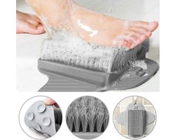 Voetborstel Douche 35 x 23 cm Voetendouche Borstel Voetverzorging Grijze Douche Voetscrubber met zuignappen Voetreinigingsborstel Massager voor Douche Eelt Exfoliërende Voetmassage