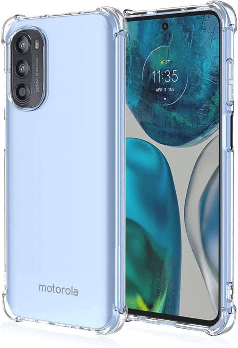 Hoesje geschikt voor Motorola Moto G72 - Back Cover Case ShockGuard Transparant