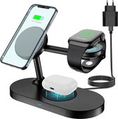 Station de charge Apple - Chargeur sans fil - Convient pour iPhone, AirPods, Apple Watch - Certifié Qi - Zwart