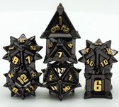 Genvi Metal dice Zwart met gouden letters (Pinwheel)