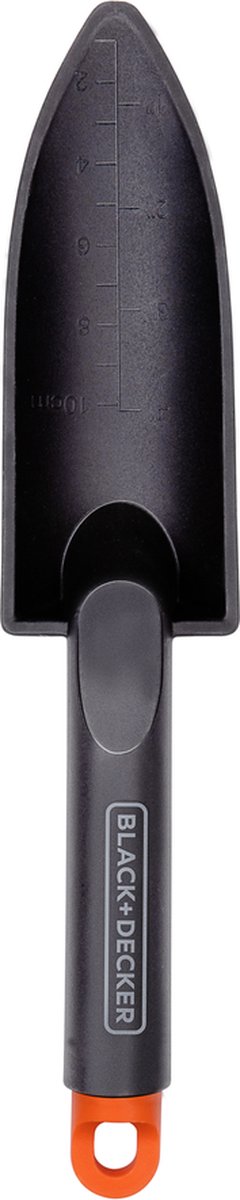 BLACK+DECKER Tuinschep - met Maataanduiding - Tuinschepje 30,5CM - Polypropyleen - Zwart/Oranje