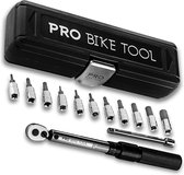 Pro Bike Tool® Momentsleutel 1/4'' Fiets/Motor/Auto, 2-20 Nm, Met Ratel en Verlenging. Incl. Inbus- & Torx-Bits voor Racefiets/MTB
