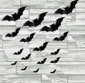 Akyol - Halloween accessoires – vleermuizen – griezelig - halloween raam stickers - halloween stickers 3 d – 12 stuks - 3 D – eng – trick or treat – decoratie - verjaardag – halloween – versiering -vleermuis -vleermuis decoratie-hallo