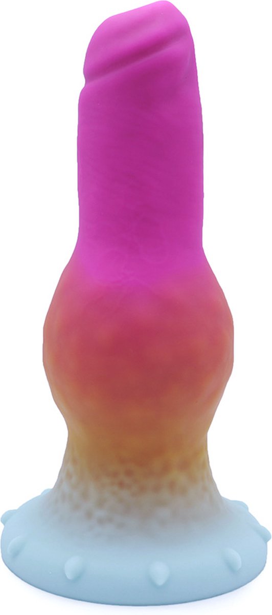 Kiotos Monstar - Dildo Beast No. 48 - Roze/Wit/Geel