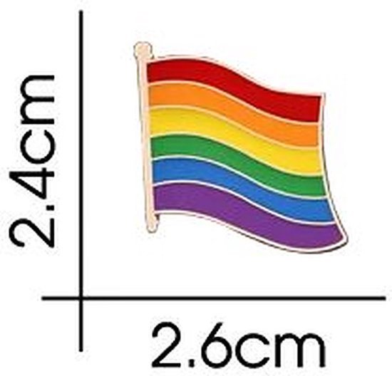 Akyol - Pride broche - LGBT BROCHE - GAYPRIDE BROCHE - pride kledingspeld -regenboog broche - Regenboog - Pride - Gay - lesbian - trans - cadeau - kado - geschenk - gift - verjaardag - feestdag - verassing - respect - equality - gelijk - lgbt – bi