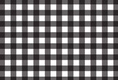 Fotobehang - Vlies Behang - Zwart-witte Vierkantjes - 152,5 x 104 cm