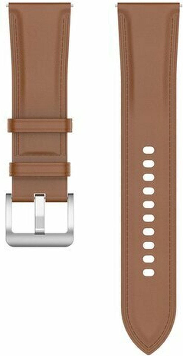 By Qubix Garmin Forerunner 255 - Bracelet cuir Luxe - Marron clair - cuir