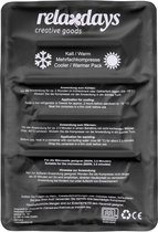 Relaxdays cool pack - eerste hulp - 25 x 36 cm - hot cold pack - kompres - gel - zwart