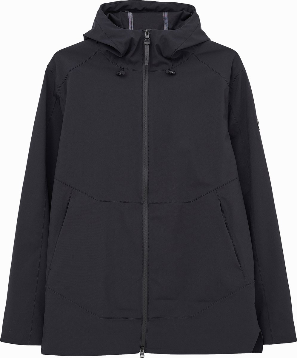 Zwarte heren softshell regenjas Motregn van Tantä L