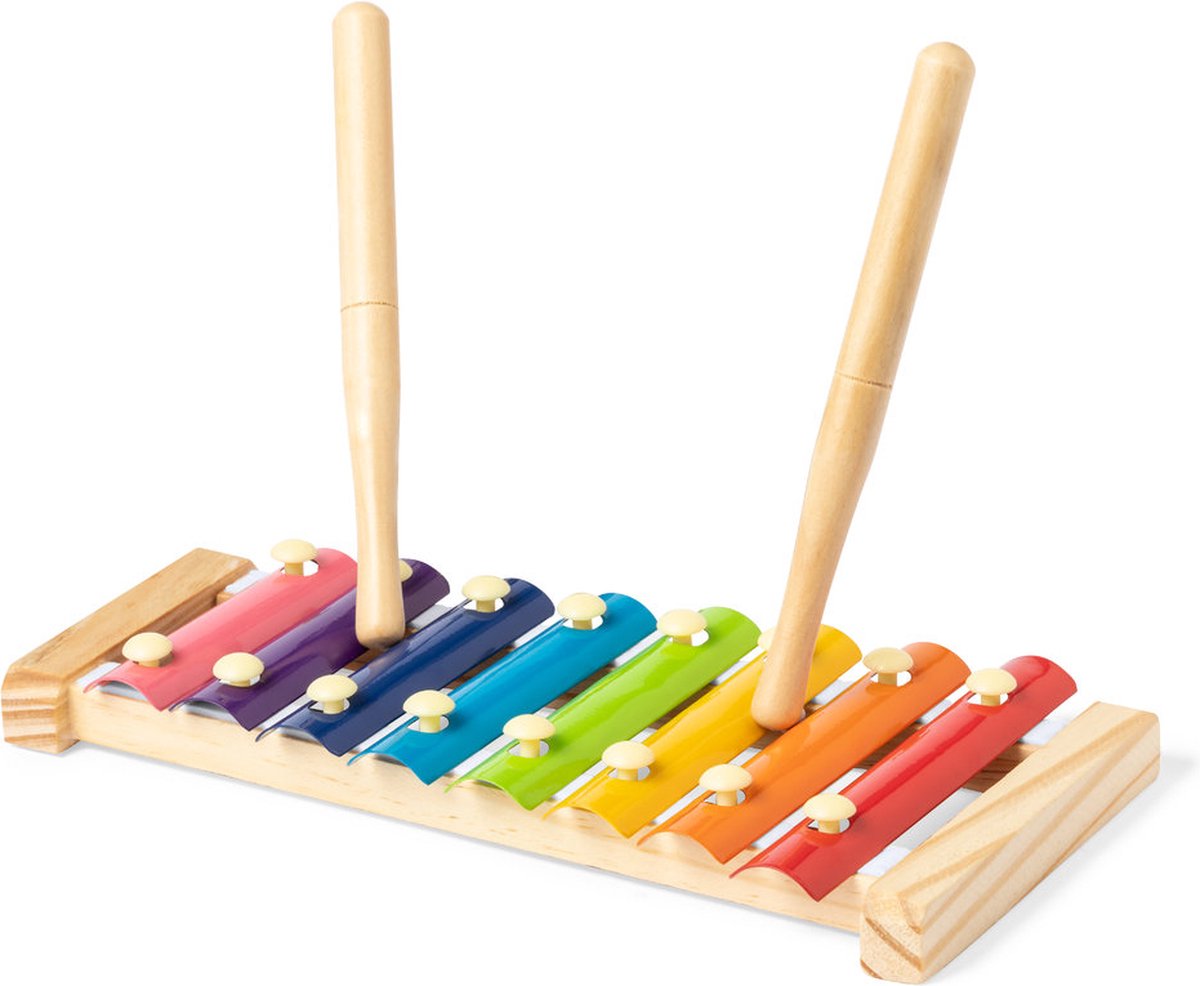 Xylofoon - Klokkenspel - Speelgoed instrument - Kinderspeelgoed - Met drumstokken - Regenboog - Hout - multicolor - Merkloos