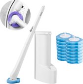 Brosse WC Millera avec support - Séchage rapide, effet hygiénique et antibactérien - Brosse WC avec tampons - Porte-brosse Toilettes
