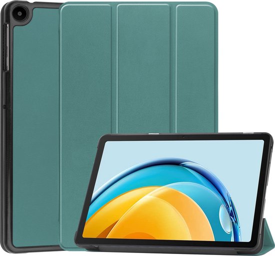 Housse de tablette adaptée pour Huawei MatePad SE 10.4 Pouces - Tri-Fold  Book Case - Vert | bol