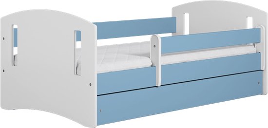Kocot Kids - Bed classic 2 blauw met lade zonder matras 140/80 - Kinderbed - Blauw