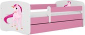 Kocot Kids - Bed babydreams roze eenhoorn zonder lade zonder matras 160/80 - Kinderbed - Roze