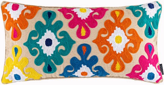 Sierkussen Colorful Aztec Long | 30 x 60 cm | Katoen/Linnen