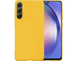 Hoesje - Geschikt voor Samsung Galaxy A54 - Sterk & Shockproof - Siliconen Case - Hoes Cover - Telefoonhoes - Geel