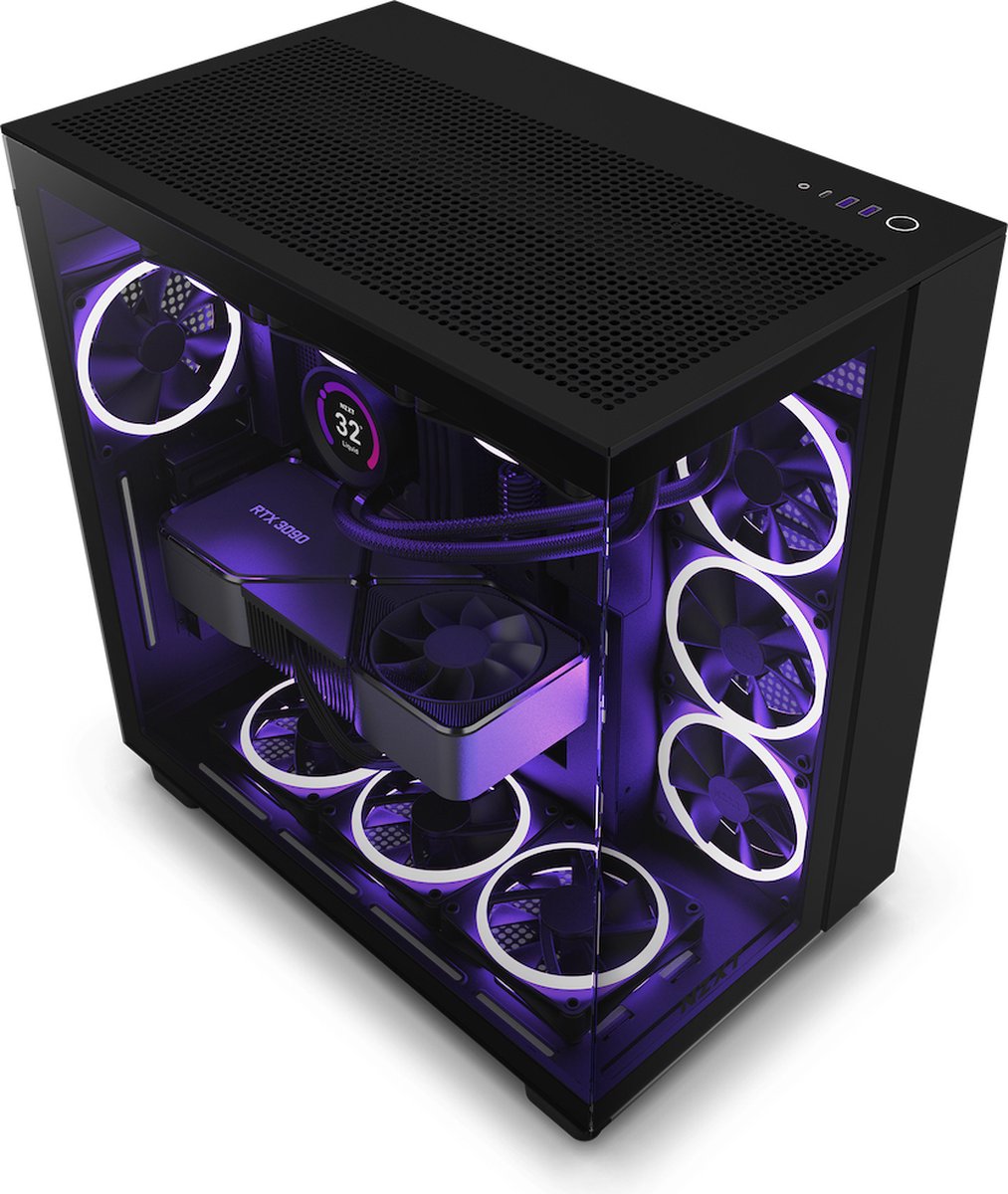 NZXT - Boîtier d'ordinateur H7 Flow RGB Noir mat…