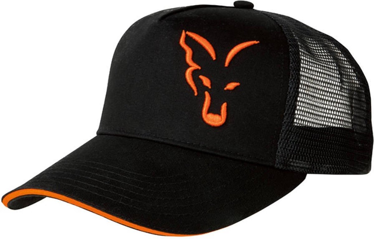 Fox - Trucker Cap | Black/Orange - Zwart