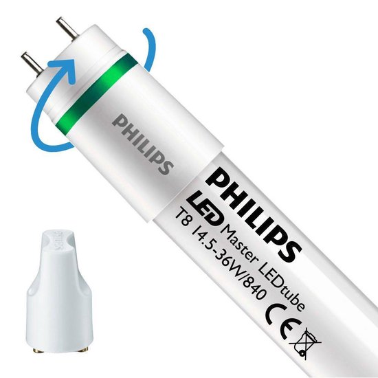 Philips Master LED Buis 120 cm T8 G13 - Ultra Efficiency 14.5W vervangt 36W - 840 Koel Wit - 120 cm