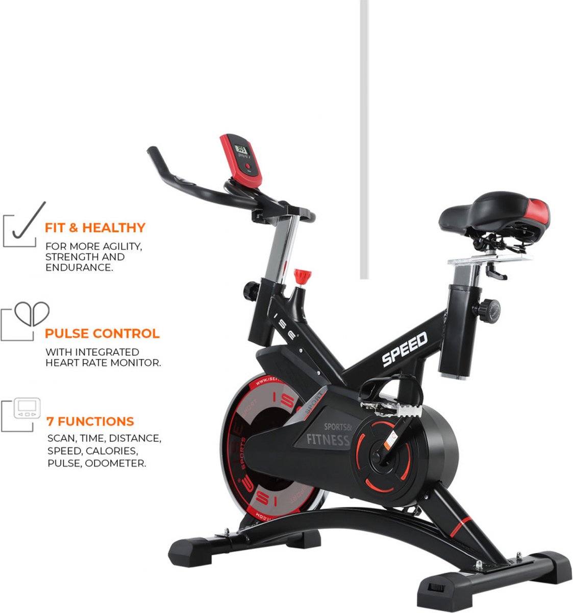 ISE 7005 1 Velo Velo D exercice Silencieux Velo exercice Capteur De Frequence. bol