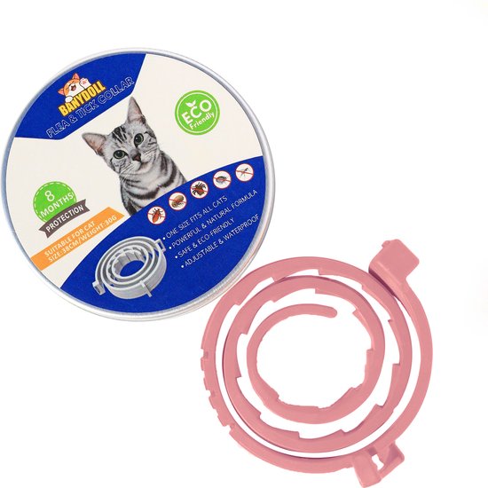 Vlooienband - Kat/Poes - Beige - Weg met vlooien en teken- Geurloos