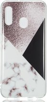 Samsung Galaxy A20E TPU Back Cover met Marmer Print Bruin