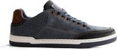 NoGRZ W.Burn - Leren Heren Sneaker - Blauw - Maat 45